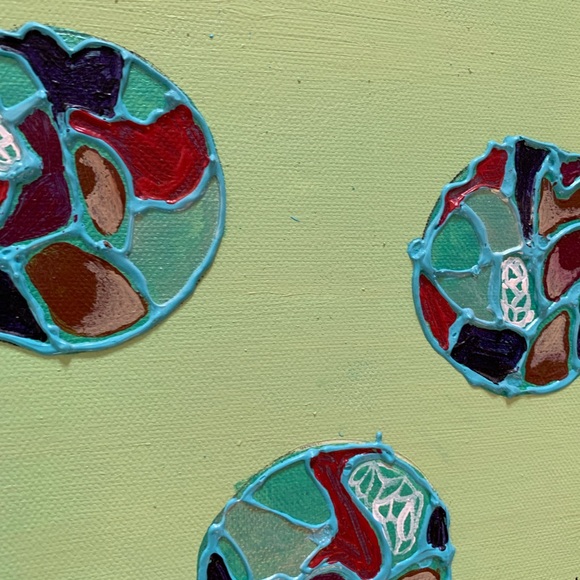 Set of 4 one of a kind original abstract paintings - Picture 9 of 12